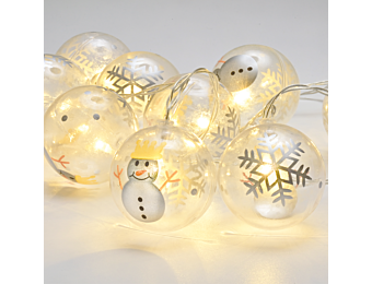 ^ "PLASTIC BALL SNOWMAN", 10 LED ΛΑΜΠΑΚΙΑ ΣΕΙΡΑ ΜΠΑΤΑΡ (3xAA), WW, IP20, 135+30cm, ΔΙΑΦ. ΚΑΛ. ΤΡΟΦ.