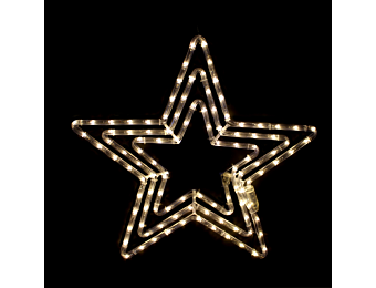 "3 STARS" 108 LED ΣΧΕΔΙΟ 4.5m ΜΟΝΟΚΑΝΑΛ ΦΩΤΟΣΩΛ ΘΕΡΜΟ ΛΕΥΚΟ ΜΗΧΑΝΙΣΜΟ FLASH IP44 56cm 1.5m ΚΑΛΩΔ