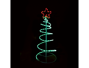 ^ "SPIRAL TREE" 120 LED ΣΧΕΔΙΟ 5m ΜΟΝΟΚΑΝΑΛ ΦΩΤΟΣΩΛ RED-GREEN IP44 40x40x90cm 1.5m ΚΑΛΩΔ
