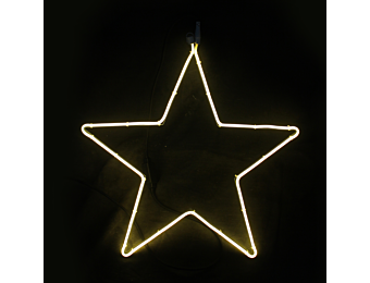 ^ "STAR" 200 NEON LED 2m NEON DOUBLE SMD ΦΩΤ., WW ΣΤΑΘ., IP44, 58X54CM, 1.5m ΚΑΛ.