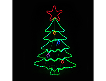 ^ "CHRISTMAS TREE" 288 LED 8m ΜΟΝΟΚ.ΦΩΤ, ΠΟΛΥΧΡ. FLASH, IP44, 70X114CM, 1.5m ΚΑΛ.