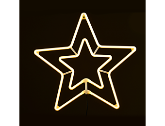 ^ "DOUBLE STARS" 300 NEON LED 3m NEON DOUBLE SMD ΦΩΤ., CW ΣΤΑΘ., IP44, 55CM, 1.5m ΚΑΛ.