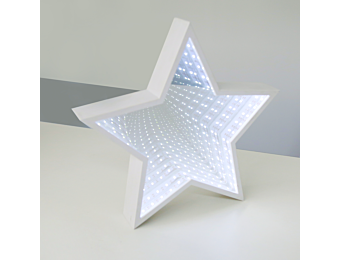 “INFINITY MIRROR TUNNEL LAMP”, "STAR”, 59 LED ΛΑΜΠΑΚΙΑ ΜΕ ΜΠΑΤΑΡΙΑ(3xAA) ΨΥΧΡΟ ΛΕΥΚΟ IP20 29x5x29cm