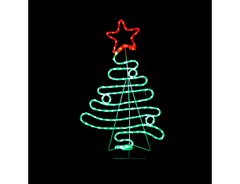 ^ "CHRISTMAS TREE" 132 LED ΣΧΕΔΙΟ 5.5m ΜΟΝΟΚΑΝΑΛ ΦΩΤΟΣΩΛ RED-GREEN IP44 54x90cm 1.5m ΚΑΛΩΔ