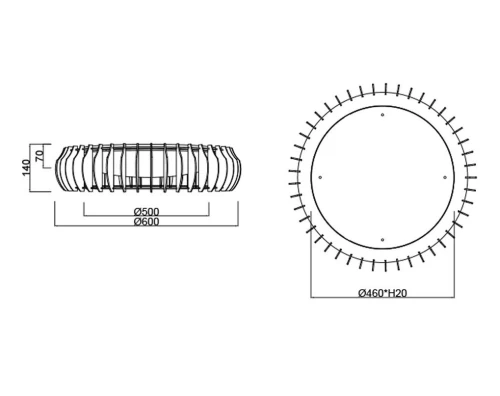 ΠΛΑΦΟΝΙΕΡΑ LED ΞΥΛΟ ΚΑΦΕ MOΝΤΕ 38W CCT Φ60 R62171930