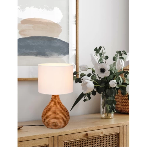 ΠΟΡΤΑΤΙΦ VINTAGE SPROUT RATTAN ΚΑΦΕ ΛΕΥΚΟ Ε27 R51291036