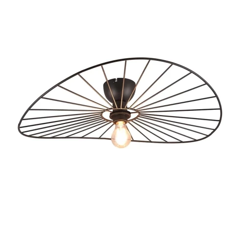 ΠΛΑΦΟΝΙΕΡΑ ΟΡΟΦΗΣ VINTAGE CHAPEAU ΑΛΟΥΜΙΝΙΟ Ε27 ΜΑΥΡΟ R61451032