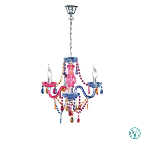 ΦΩΤΙΣΤΙΚΟ ΚΡΕΜΑΣΤΟ 3ΧΕ14 ΓΥΑΛΙ ΠΟΛΥΧΡΩΜΟ LUSTER R11073017