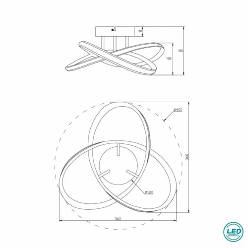 ΠΛΑΦΟΝΙΕΡΑ ΟΡΟΦΗΣ LED MEO 15W 4000K ΛΕΥΚΟ R62101131
