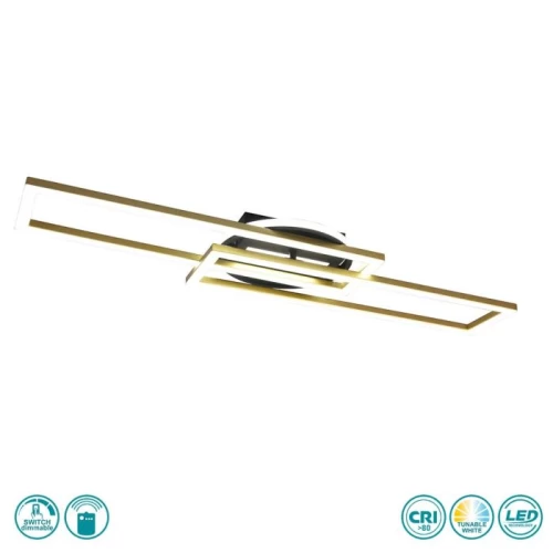 ΠΛΑΦΟΝΙΕΡΑ ΟΡΟΦΗΣ LED TWISTER 30W CCT ΜΠΡΟΝΖΕ R67183108
