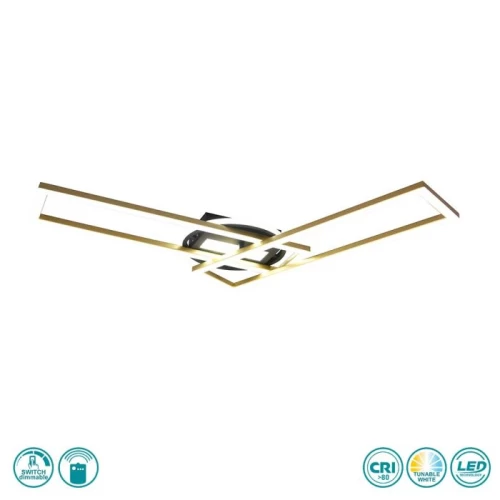 ΠΛΑΦΟΝΙΕΡΑ ΟΡΟΦΗΣ LED TWISTER 30W CCT ΜΠΡΟΝΖΕ R67183108