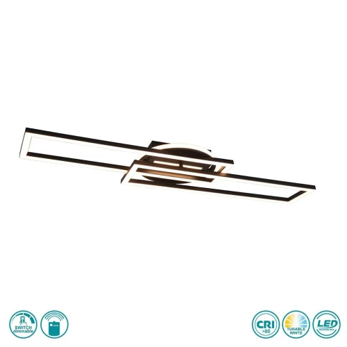 ΠΛΑΦΟΝΙΕΡΑ ΟΡΟΦΗΣ LED TWISTER 30W CCT ΜΑΥΡΟ R67183132