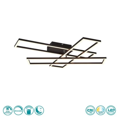 ΠΛΑΦΟΝΙΕΡΑ ΟΡΟΦΗΣ LED CORSO 36W CCT ΜΑΥΡΗ R64423132