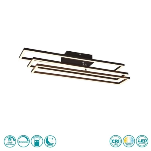 ΠΛΑΦΟΝΙΕΡΑ ΟΡΟΦΗΣ LED CORSO 36W CCT ΜΑΥΡΗ R64423132