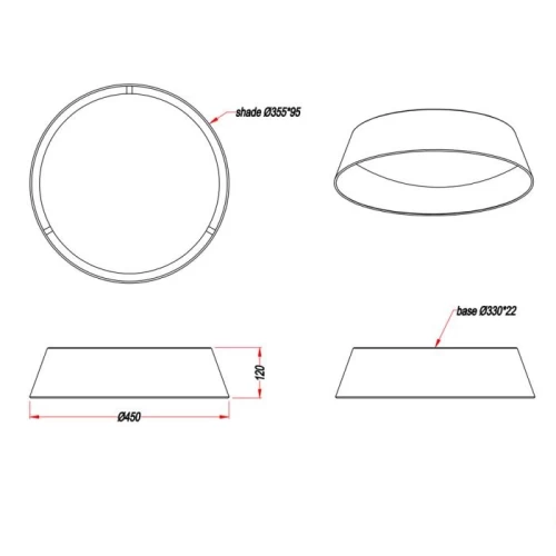 ΠΛΑΦΟΝΙΕΡΑ ΟΡΟΦΗΣ LED PONTS ΜΑΥΡΟ ΧΡΥΣΟ 18W 3000K R62871879