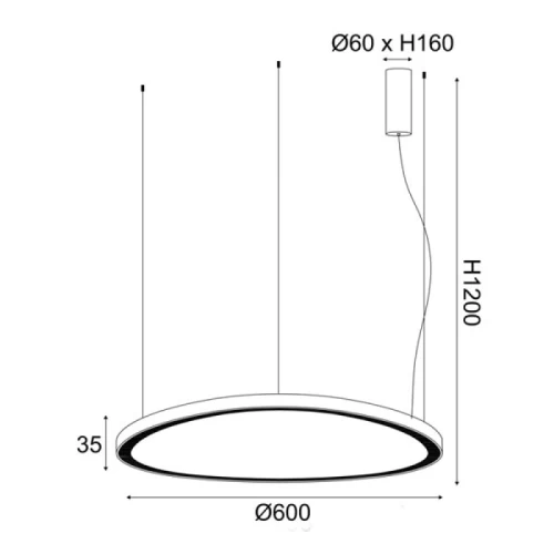 ΦΩΤ ΚΡΕΜΑΣΤΟ LED HARMONY 44W CCT ΜΑΥΡΟ BR97LEDP60BKCCT