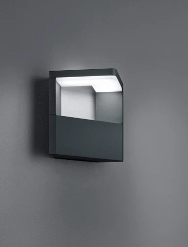 Απλίκα Τετράγωνη GANGES LED 9W 3000K Ανθρακί 221760142
