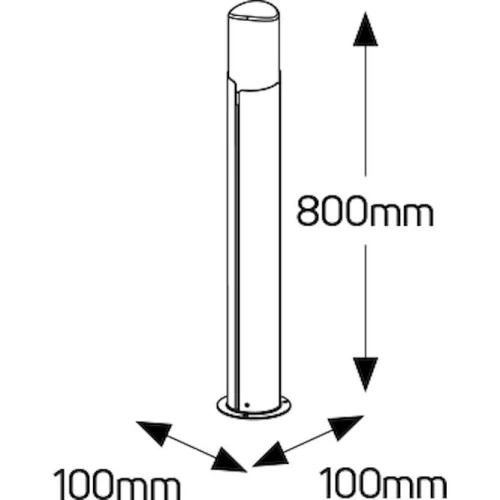 ΚΟΛΩΝΑΚΙ ΚΥΛΙΝΔΡΙΚΟ H=80cm Ε27 ΑΝΘΡΑΚΙ IP54