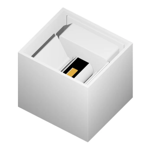 Απλίκα LED Εξωτερικού Χώρου 2X3W Τετράγωνη 4000K IP44 Λευκό
