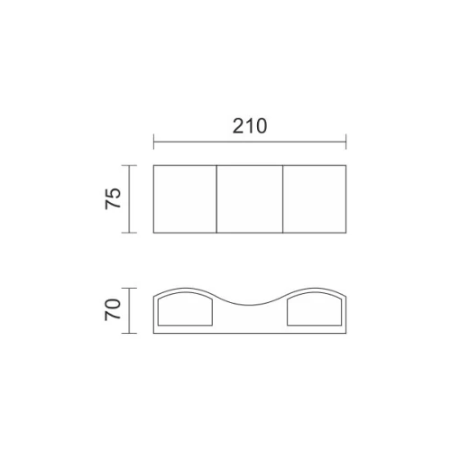 Απλίκα LED Εξωτερικού Χώρου Διπλή 2X5W 3000K IP44 Λευκό