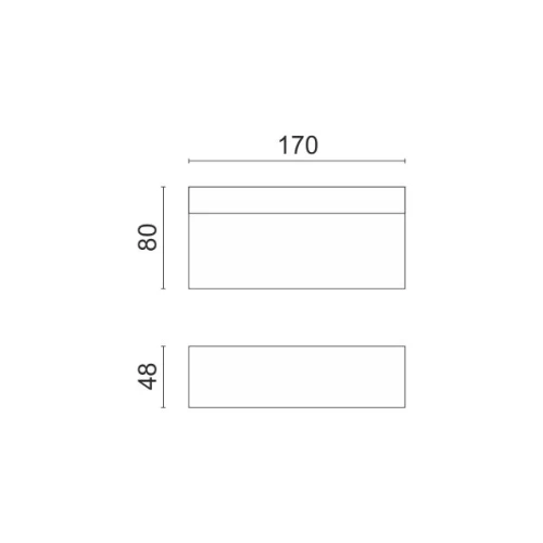 Απλίκα LED Up/Dοwn Εξωτερικού Χώρου 8W 4000K ΓΚΡΙ IP65