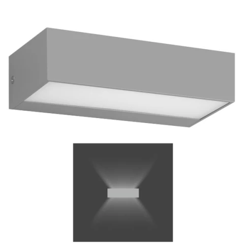 Απλίκα LED Up/Dοwn Εξωτερικού Χώρου 8W 4000K ΓΚΡΙ IP65