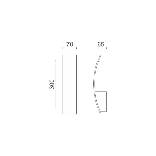 ΑΠΛΙΚΑ ΤΟΙΧΟΥ LED 7W 3000K