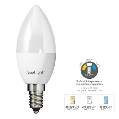 ΛΑΜΠΤΗΡAΣ LED E14 CCT 5W
