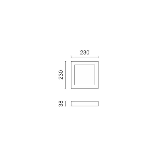 LED PANEL ΤΕΤΡΑΓΩΝΟ ΕΠΙΤΟΙΧΟ ΟΡΟΦΗΣ 23X23 20W 4000K