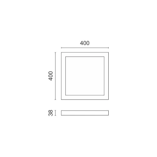 LED PANEL ΤΕΤΡΑΓΩΝΟ  ΕΠΙΤΟΙΧΟ ΟΡΟΦΗΣ 40X40 36W 4000K