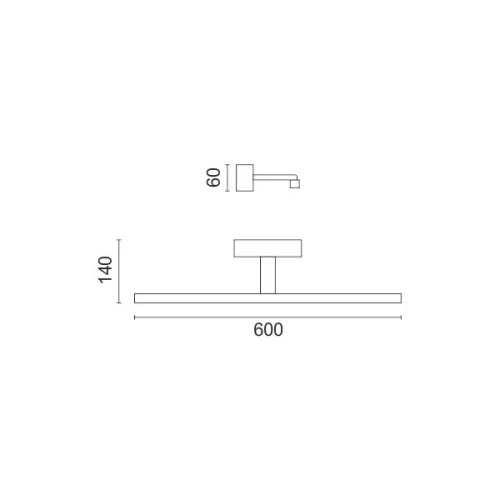 ΑΠΛΙΚΑ ΛΟΥΤΡΟΥ  LED 12W 4000K ΧΡΩΜΙΟ