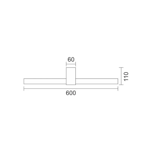 ΑΠΛΙΚΑ ΛΟΥΤΡΟΥ ΒΕΡΓΑ LED 14W 3000K ΜΑΥΡΟ