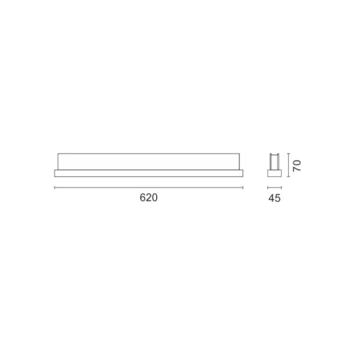 ΑΠΛΙΚΑ ΛΟΥΤΡΟΥ ΡΑΦΑΚΙ LED 14W 4000K ΧΡΩΜΙΟ