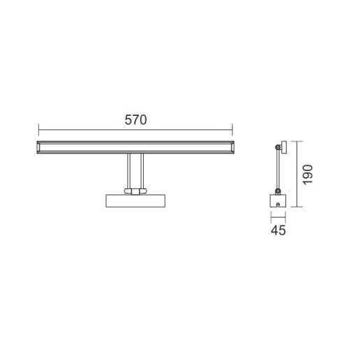 ΑΠΛΙΚΑ ΛΟΥΤΡΟΥ LED ΡΥΘΜΙΖΟΜΕΝΟ 6224 12W 4000K ΧΡΩΜΙΟ