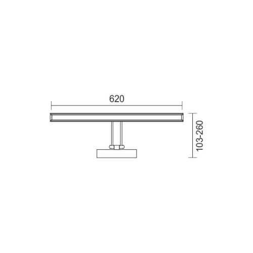 ΑΠΛΙΚΑ ΛΟΥΤΡΟΥ LED ΡΥΘΜΙΖΟΜΕΝΟ ΒΡΑΧΙΟΝΑΣ 14W 3000K ΧΡΩΜΙΟ