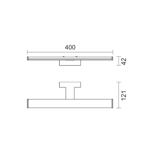ΑΠΛΙΚΑ ΛΟΥΤΡΟΥ LED  ΡΥΘΜΙΖΟΜΕΝΟ UPLIGHT 8W 4000K ΧΡΩΜΙΟ