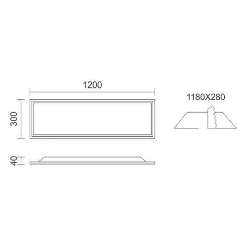 LED ΠΑΝΕΛ ΟΡΟΦΗΣ ΟΡΘΩΓΩΝΙΟ ΧΩΝΕΥΤO (120Χ60)  BACKLIT LED 40W 6000K