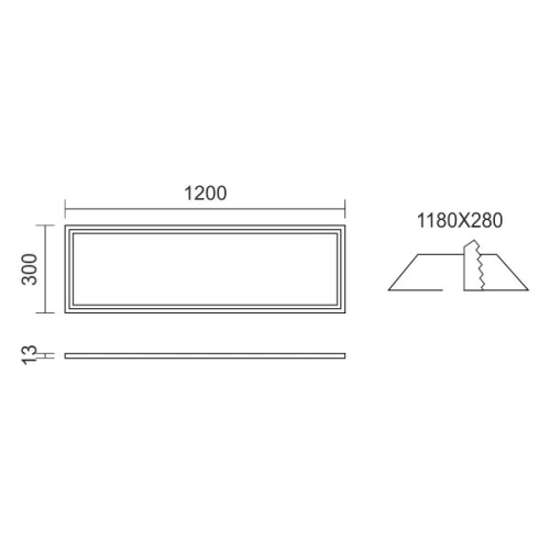 LED ΠΑΝΕΛ ΟΡΟΦΗΣ ΟΡΘΩΓΩΝΙΟ ΧΩΝΕΥΤO ΝΙΚΕΛ ΜΑΤ (120Χ60) 42W 3000K