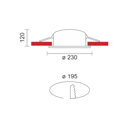 LED PANEL ΟΡΟΦΗΣ COB ΧΩΝΕΥΤΟ Φ23 30W 6000K