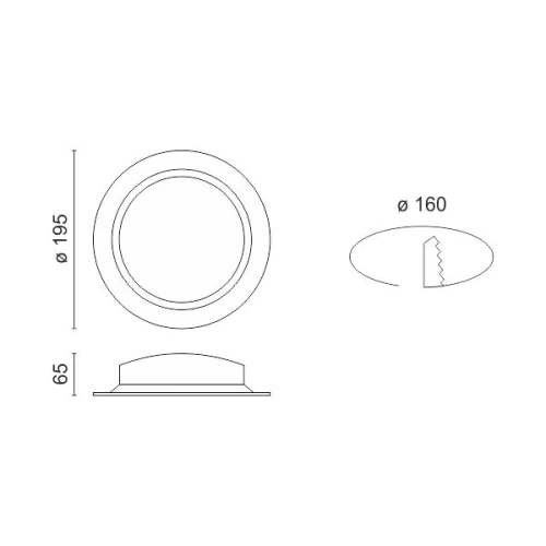 LED PANEL ΟΡΟΦΗΣ  ΧΩΝΕΥΤΟ 24W Φ195 4000K IP44