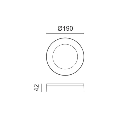 ΠΛΑΦΟΝΙΕΡΑ LED 15W 4000K IP65 ΛΕΥΚΟ