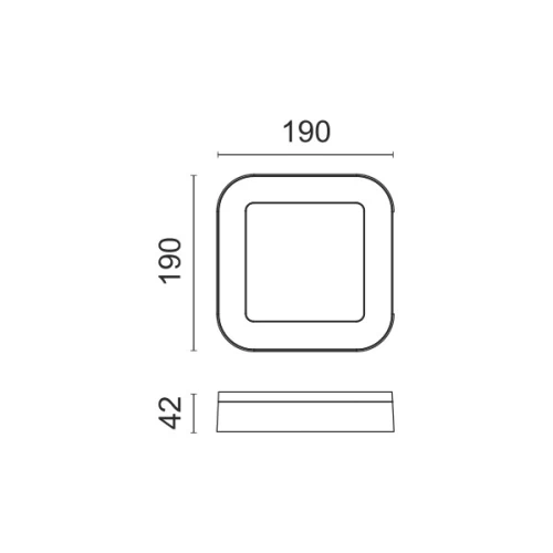 ΑΠΛΙΚΑ LED 15W 4000K IP65 ΛΕΥΚΟ