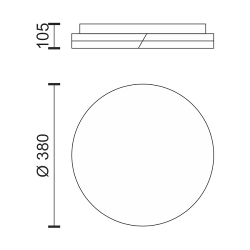 ΠΛΑΦΟΝΙΕΡΑ LED ΣΤΡΟΓΓΥΛΗ ΑΣΠΡΟΜΑΥΡΗ ΡΙΓΑ 24W 3000K