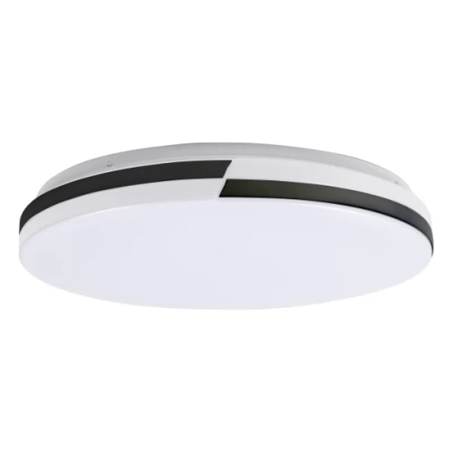 ΠΛΑΦΟΝΙΕΡΑ LED ΣΤΡΟΓΓΥΛΗ ΑΣΠΡΟΜΑΥΡΗ ΡΙΓΑ 24W 3000K