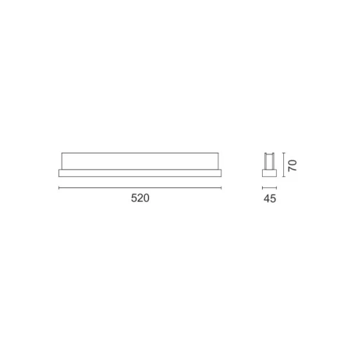 ΑΠΛΙΚΑ ΛΟΥΤΡΟΥ ΡΑΦΑΚΙ LED 12W 4000K ΧΡΩΜΙΟ
