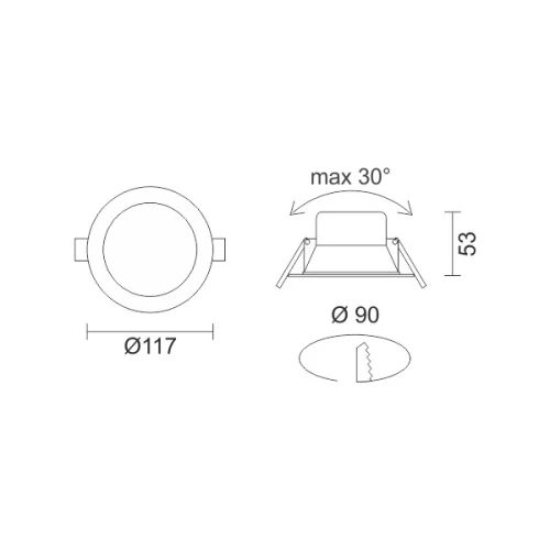 ΣΠΟΤ ΧΩΝΕΥΤΟ ΣΤΡΟΓΓΥΛΟ ΚΙΝΗΤΟ LED 12W 3000K | 4000K | 6000K