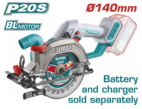 TOTAL ΔΙΣΚΟΠΡΙΟΝΟ ΞΥΛΟΥ ΜΠΑΤΑΡΙΑΣ ΛΙΘΙΟΥ 20V (TSLI1402)