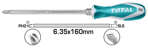 TOTAL ΚΑΤΣΑΒΙΔΙ ΜΑΓΝ. ΔΙΠΛΟ PH2 + SL6.3 X 160 (THT250206)