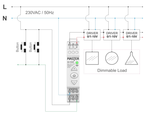 Smart Home/DIMMER 1CH (1 -10V) 230VAC