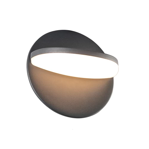 Απλίκα LED Αλουμινίου Στρογγυλή Περιστ 16W 3000K IP54 Γκρι Σκούρο
